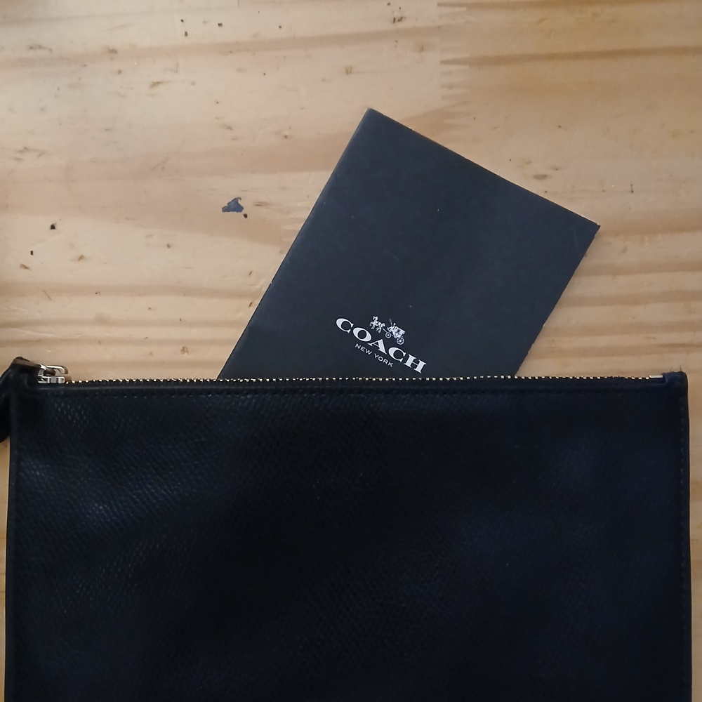 Coach Black Leather Clutch